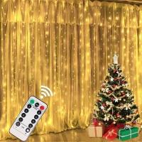 Luz De Encaje LED Para Cortina 6M 8 Modos Decoración De Año Nuevo Fiesta Navidad Boda Y Hogar Guirnalda De Farolillos Navideños - details 11