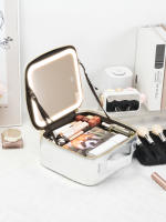 Bolso De Maquillaje Para Viaje Con Espejo LED Y 3 Escenarios De Color Ajustable Brillo Divisores DIY Estuche De Maquillaje Con Luces - details 10