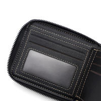 Cartera De Cuero Para Hombre Lujo Monedero Con Bolsillo Para Monedas Y Tarjetas Cierre De Cremallera Antirrobo Regalo Para Hombres - details 31