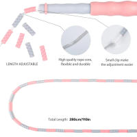 Banda De Saltar Ajustable Antideslizante Con Mango Suave Y Perlas Trenzada En Segments Para Entrenamiento De Fitness Y Juego - details 2