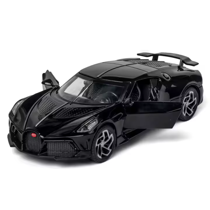 Coche De Acción a Mano 1:32 LA Voiture Noire Con 5 Puertas Abiertas Luz Y Sonido Vehículo Deportivo Para Niños Juguete Metálico Duradero - 1