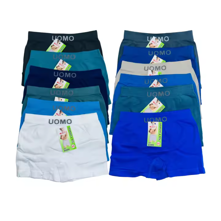 ComfyWear - STV Pack 6/12 Calzoncillos Bóxer de Lycra Sin Costura Niño - Bóxer Infantil de Colores Básicos Surtidos Tallas 2 a 16 Años - 1