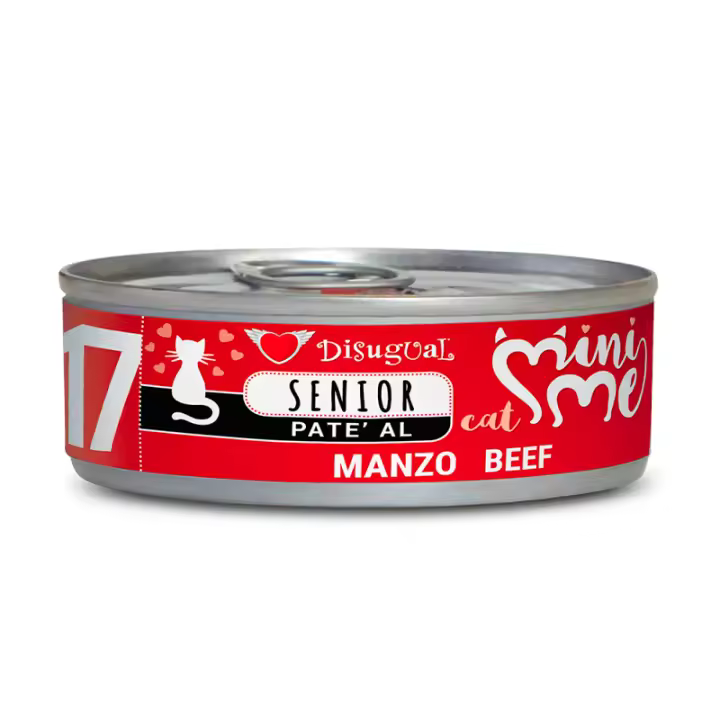 Disugual Mini-Me 17 Latas de Ternera para Gatos Senior - 12 x 85gr - 1