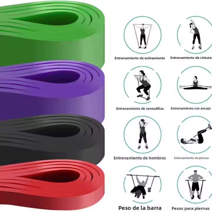 Set De Bandas De Resistencia Para Ejercicio De Peso Corporal Y Terapia Física Ayuda En Tiraje De Agarre Bandas Elásticas Para Entrenamiento En Casa - 1