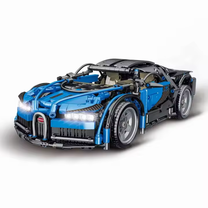 Coche De Carreras Técnico Con Control Remoto APP Bloques De Construcción Deportivos Para Niños Juguetes De Supermercado Modelo De Regalo - 1