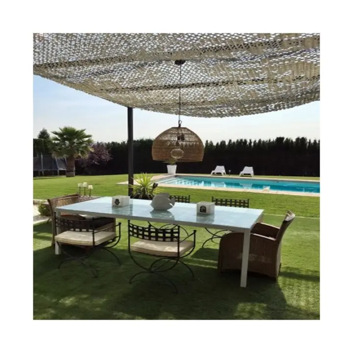 Suinga Toldo Vela Reversible Camuflaje Blanco/Gris 3x4m 120gr/m2 UV Jardín - 1