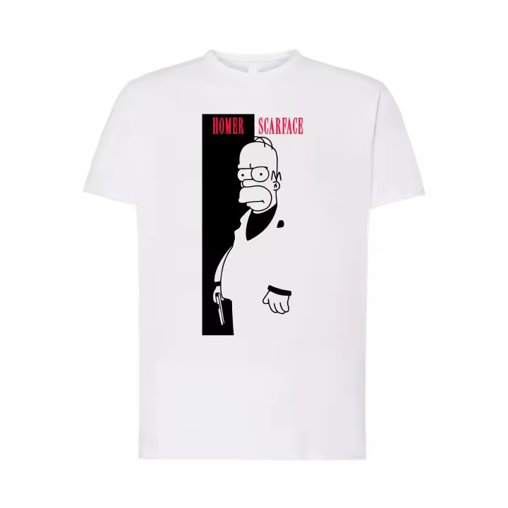 Homer Scarface - series, animación - camiseta unisex hombre mujer - 1