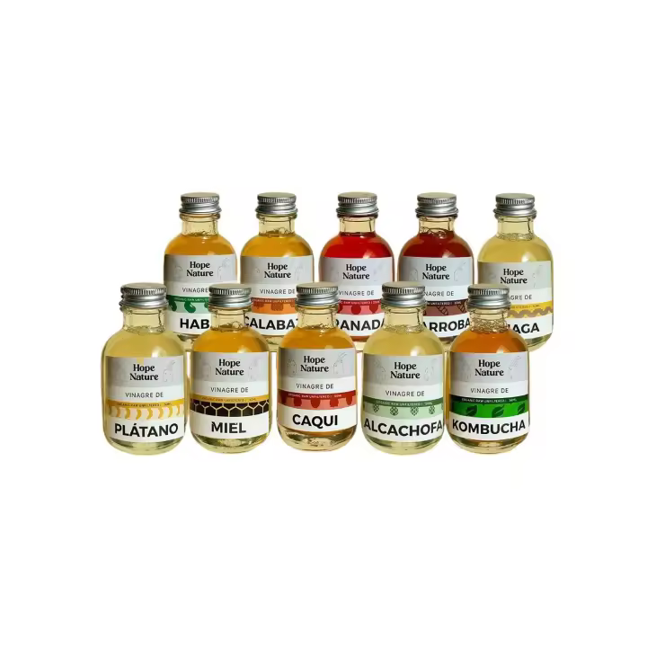Pack 10 Vinagres de 50 ml sin filtrar y con madre de vinagre - 1