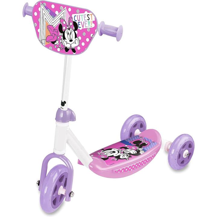 Patinete infantil de 3 Ruedas de Minnie Mouse  , Mickey, Bluey, Paw y más ! base antideslizante, puños ergonómicos. Calidad al mejor precio. De acuerdo a la normativa CE. +2 años