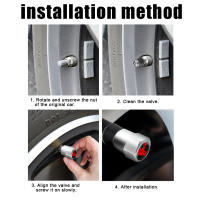 AQTQAQ 4Pcs Conjunto De Cubiertas De Válvula De Neumático De Alta Calidad Metálicas Y De Goma Sellaje Universal Para Coche Y Bicicleta Protección Contra Polvo - details 10