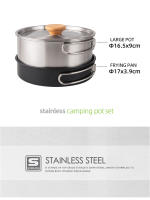 Juego De Cocina Al Aire Libre En Acero Inoxidable Para Camping Y Senderismo Kit De Comedor Portátil Con Sartén Fregadero Y Kettle Para 3-5 Personas - details 3