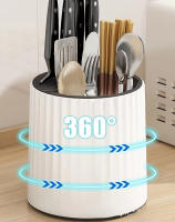 Organizador De Cocina Multifuncional Para Cuchillos Y Cucharas Almacenamiento De Cuchara Y Cuchillo Soporte De Drenaje De Plástico Para Uso Doméstico - details 3