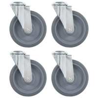 vidaXL Ruedas giratorias con agujero pasador 4 unidades 125 mm - details 0
