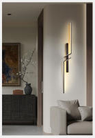 Lámpara De Pared Minimalista Para Interior En Negro Y Oro Decoración Para Sofa Y Fondo De Sala De Estar Y Dormitorio Luz LED Para Cocina Y Comedor - details 13