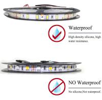 Tira De Luces LED RGB Impermeable DC 12V 5M 60LED/M 2835 Luz Flexible Para TV Luz De Fondo Caliente Blanca Y Blanco - details 0