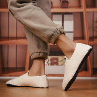MAEDEF Zapatillas De Invierno Para Hombres Algodón Calor Interior Ligero Botines De Piel Suave Unisex Zapatos De Casa Cómodos Y Transpirables - details 20