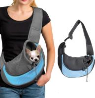Bolsa de mensajero para perros, bolsa portamascotas, bolsa de hombro de malla transpirable para mascotas pequeñas, bolsa manos libres para gatos y perros para viajar - details 2
