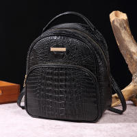 Mochila De Lujo Con Patrón De Cocodrilo Vintage Viaje Clásico Preppy Escuela Mochila De Día Para Mujer Material PU - details 21