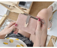 Monedero Mujer Corto Otoño Invierno Nueva Retro EU Y AM Nueva Monedero De Cuero PU Mate Moda Sencilla Conveniente - details 11