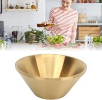 Ensaladera decorativa de metal Dorado de Doble Capa para preparar comida en La Cocina, ideal para Cunas (14 cm) - details 2