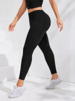 Leggings De Yoga Para Mujer Cintura Alta Suave Talla Sin Línea Deportivas Fitness Running Pantalones De Gimnasio De Pierna Larga - details 7