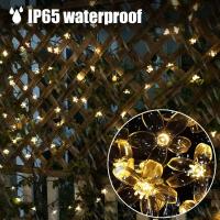 Cadena De Luces Solares De Flor De Cerezo LED Para Exterior Impermeable Decoración De Navidad Para Jardín Fiesta Árbol De Navidad - details 4