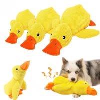 Juguete De Peluche Para Perros Calmante Con Pato De Terciopelo Masticable Y Resistente Al Masticar Para Pequeños Y Grandes Perros Suministros Para Mascotas - details 16