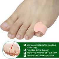 Pexmen 2Pcs Separadores De Dedos De Gel Para Hombres Y Mujeres Almohadillas De Bunión Para Prevenir Raspaduras Y Aliviar La Presión Color Rosa - details 3
