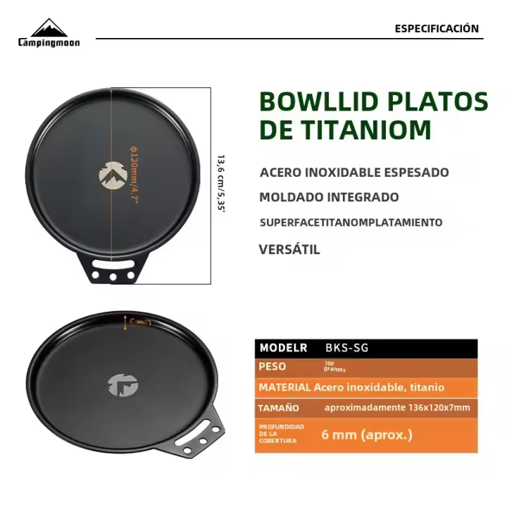 CAMPINGMOON Taza De Camping Con Manija Plegable Y Tapa De Acero Inoxidable 304 Para Cocina Al Aire Libre Utensilios De Cocina Plegables - 1