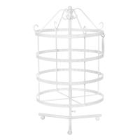 Soporte rotatorio para joyas de 4 niveles, gran capacidad para pulseras, colgantes y pendientes, de hierro, en blanco - details 2