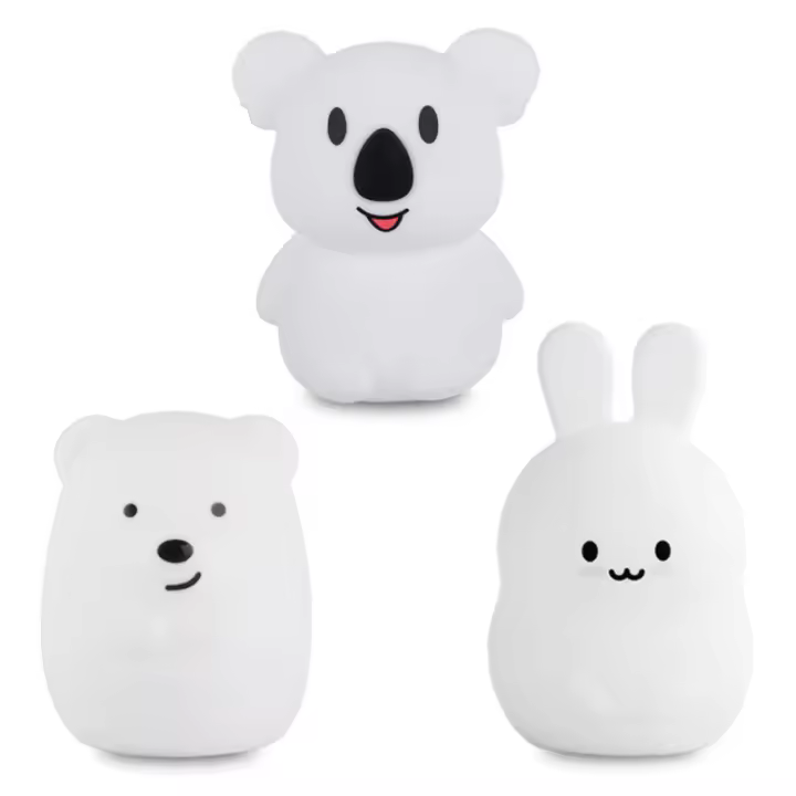 Búho Noche de Luz LED Sensor Táctile de Control Remoto 9 Colores Temporizador Regulable Recargable de Silicona Lámpara de Noche para Los Niños Of The Baby Gift - 1
