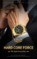 Reloj De Pulsera De Cuarzo LIGE Para Hombre Estilo Militar Deportivo Y Negocio Acero Inoxidable Resistente Al Agua Grande Y Lujo Con Manos Luminosas Y Fecha Automática - details 0