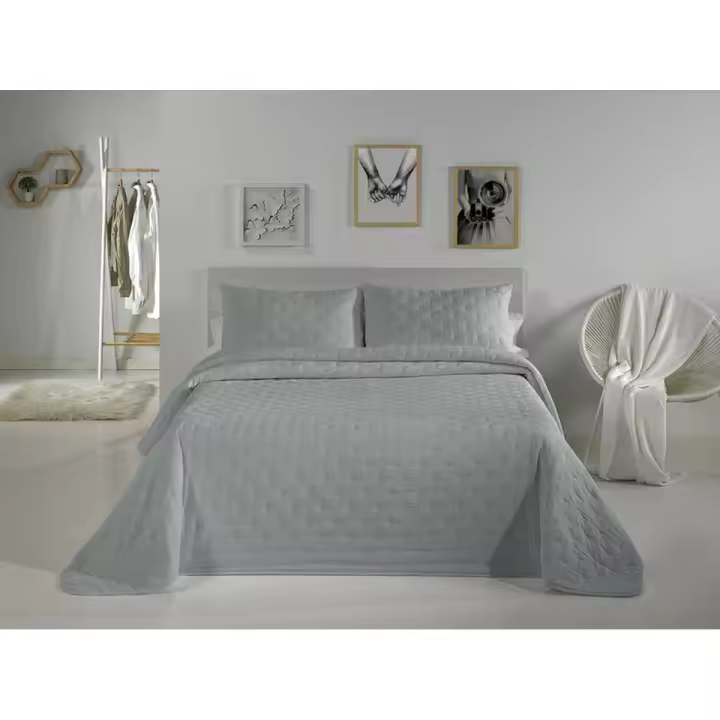 Colcha Pierre Cardin DOTS Gris Perla Cama de 135 (3 Piezas) - 1