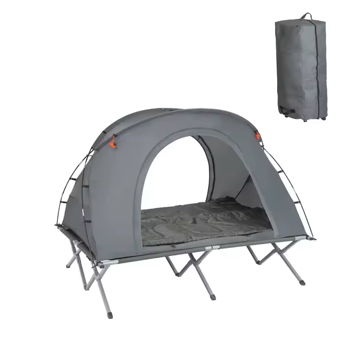 SoBuy OGS60-L-HG Tienda de campaña Exterior para 2 Personas Plegable Impermeable 1500+ mm Carga Máxima 150 kg 194 x 145 x 157 cm ES - 1