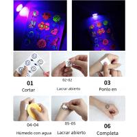 Pegatina De Cara Fluorescente Para Fiestas Nocturnas Mariposa Neón Resistente Al Agua Para Bar Y Festival De Música Luz UV Brillante Accesorio De Fiesta - details 4