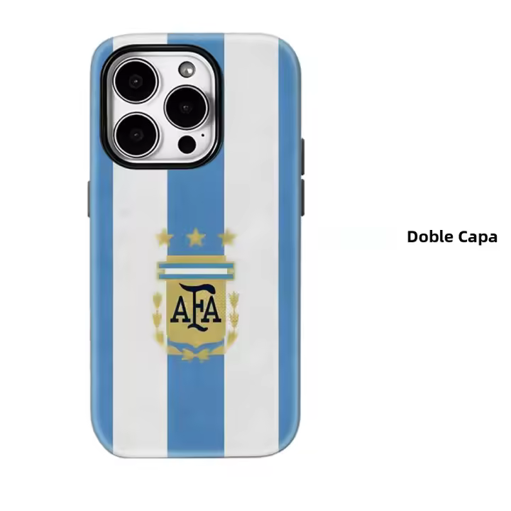 Funda De Teléfono Estrella Argentina Para iPhone 17 16 15 14 pro Max plus Doble Capa Resistente a Golpes Y Arañazos Anti-Resbaladizo Material PC + TPU - 1