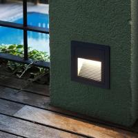 3W LED empotrado Light120V Luces de Paso Blanco cálido 3000K IP65 impermeable empotrada pared Luz Escalera lámpara de Luz, interior fuera Garde - details 3