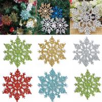 6/12pcs Multicolor Copos De Nieve Falsos Con Agujero Adorno Para Árbol De Navidad Decoración De Pared De Habitación Y Fiesta - details 3