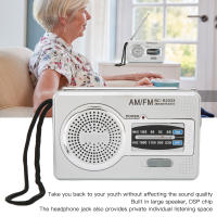 Mini Radio Portátil Transistor AM FM Con Altavoz Y Jack De Auricular Plata Gris DSP Chip Tecnología Incluida En Venta Individual - details 2