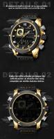 Reloj Deportivo Militar NAVIFORCE NF9236 Para Hombre Con Pantalla Doble Impermeable Resistente Al Choque Cuero Dual Display Reloj De Pulsera Calendario Semanal Alarma Cronógrafo - details 4