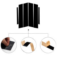 6Pcs Pegatinas De Cubierta Para Puertas Y Ventanas De Coche En Color Negro Brillante Adecuadas Para Honda City 2009-2013 Adorno Externo De Estilo Cromado Material Polipropileno - details 2