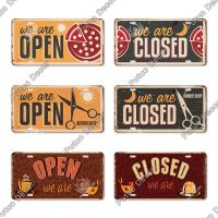 Cartel De Metal Putuo Decor Licencia ABIERTA Y CERRADA Vintage Para Decoración De Pared Sala De Estar Puerta Tienda Restaurante Estilo Americano Tamaño 5.9x11.8 Pulgadas - details 8
