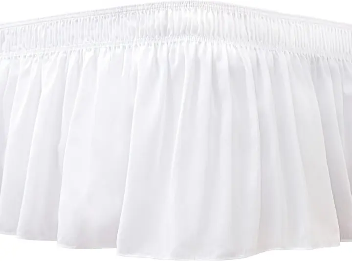 Enaguas De Cama Microfibra Blanco Negro Gris Ruffles Fácil De Limpiar Antiarrugas Para Dormitorio Estilo Sencillo Y Elegante - 1