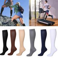 Calcetines Deportivos Para Hombres Color Sólido Algodón Ciclismo Fútbol Senderismo Running Altura Rodilla Secado Rápido Comodidad - details 0