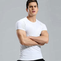 Camiseta De Entrenamiento Para Hombres De Color Sólido Con Mangas Cortas Secado Rápido Transpirable Rashguard De Gimnasio Deporte Fitness Jiu Jitsu MMA - details 4