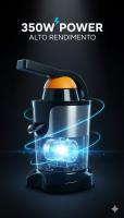 Exprimidor Eléctrico de Palanca 350W | Acero Inoxidable Profesional | Máquina de Zumo para Cítricos con Doble Cono y Sistema Antigoteo | Motor Silencioso y Fácil Limpieza | Desayunos Saludables - details 5