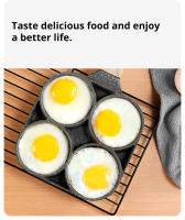 Sartén Para Huevos Y Panecillos Antideslizante De 4 Agujeros Cocina Inducción Sartén De Huevo Y Steaks Resistentes Al Calor Para Desayuno - details 3