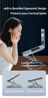 Soporte Ajustable Y Portátil Para Laptop N8 De Aluminio Para Macbook Tablet Notebook Con Ventilador De Enfriamiento Plegable Soporte Para Computadora Portátil - details 3