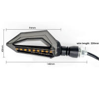 Par De Señales De Giro LED Universales Para Motocicleta 12V IPX-6 Impermeables Luz De Día Indicador Lámpara De Parpadeo - details 2