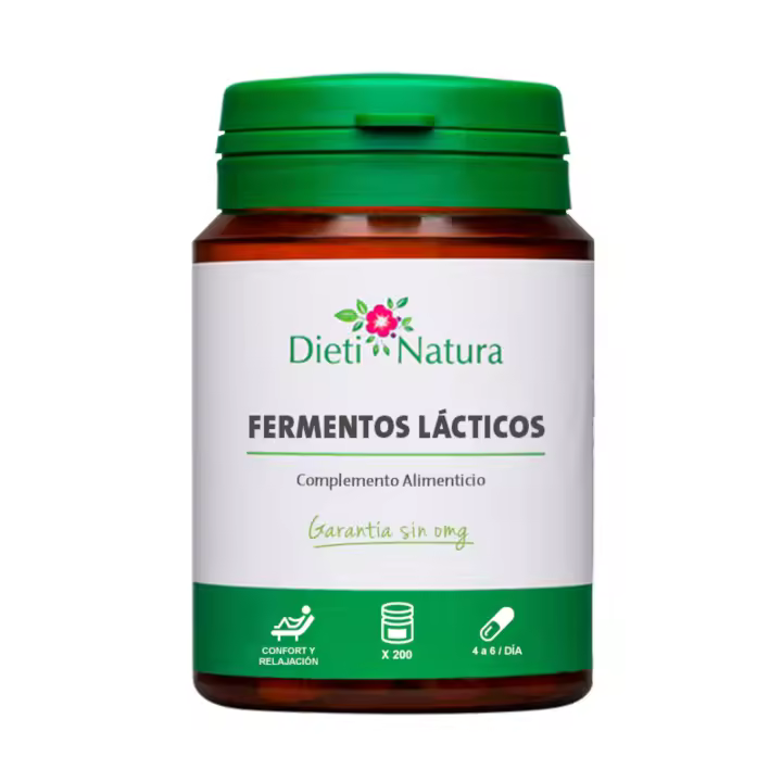 Dieti Natura Fermentos Lácticos 200 Cápsulas - Equilibrio de la Flora Intestinal - 1